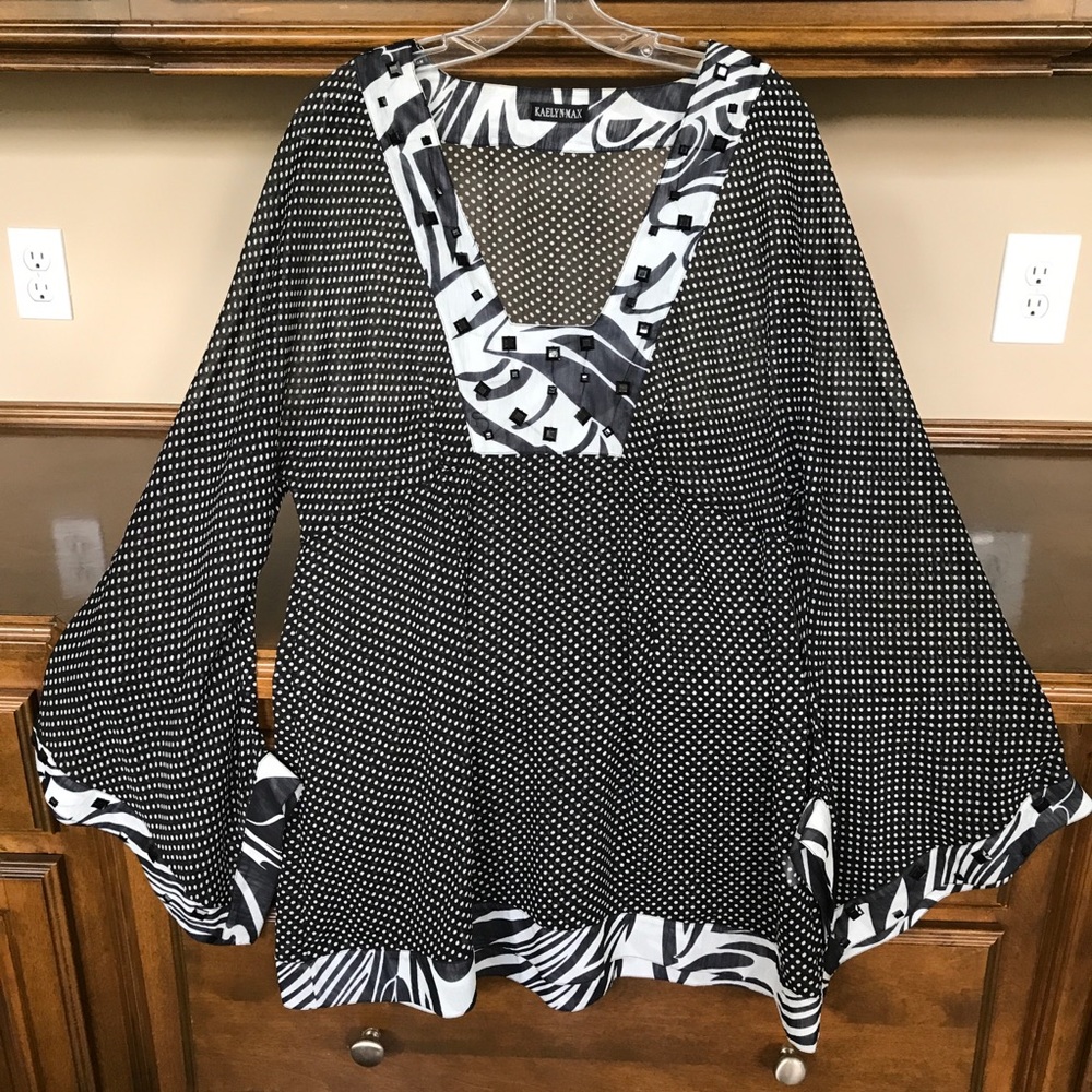 Kaely N Max Black & White Tunic L/XL